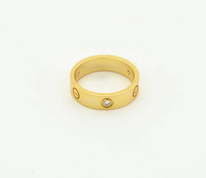 [Sophire Jewelry ]LOVE RING 4MM 1 DIAMOND GOLD