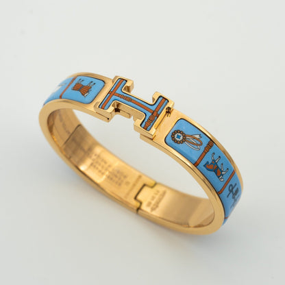 [Sophire Jewelry ]H PINK GOLD BRACELET BLUE CERAMIC