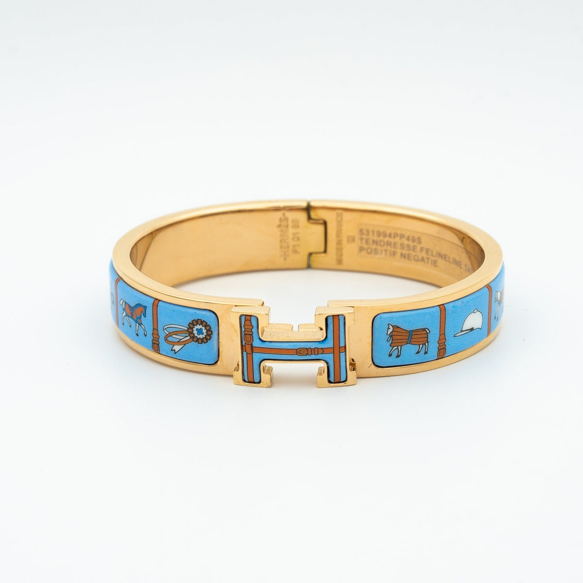 [Sophire Jewelry ]H PINK GOLD BRACELET BLUE CERAMIC