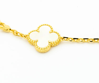 [Sophire Jewelry ]CLOVER BRACELET 5 MOTIFS ONYX MOP