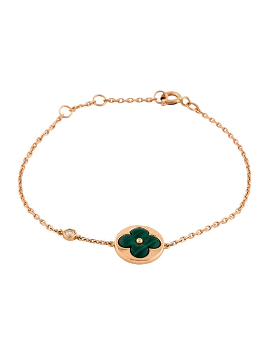 [Sophire]SUN MALACHITE 1 DIAMOND ROSE GOLD BRACELET