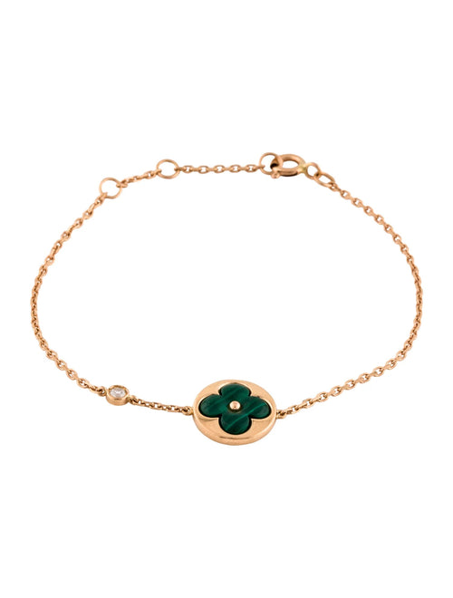 [Sophire Jewelry ]SUN MALACHITE 1 DIAMOND PINK GOLD BRACELET