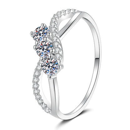 [Sophire]INTERTWINING LOVE MOISSANITE RING