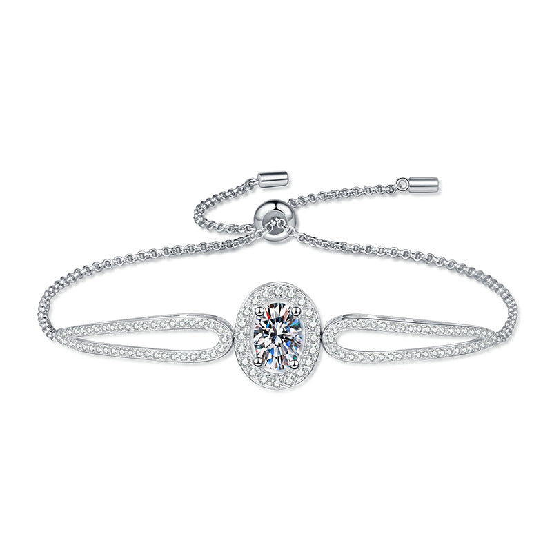 [Sophire]"PIGEON'S EGG" TEARDROP MOISSANITE BRACELET