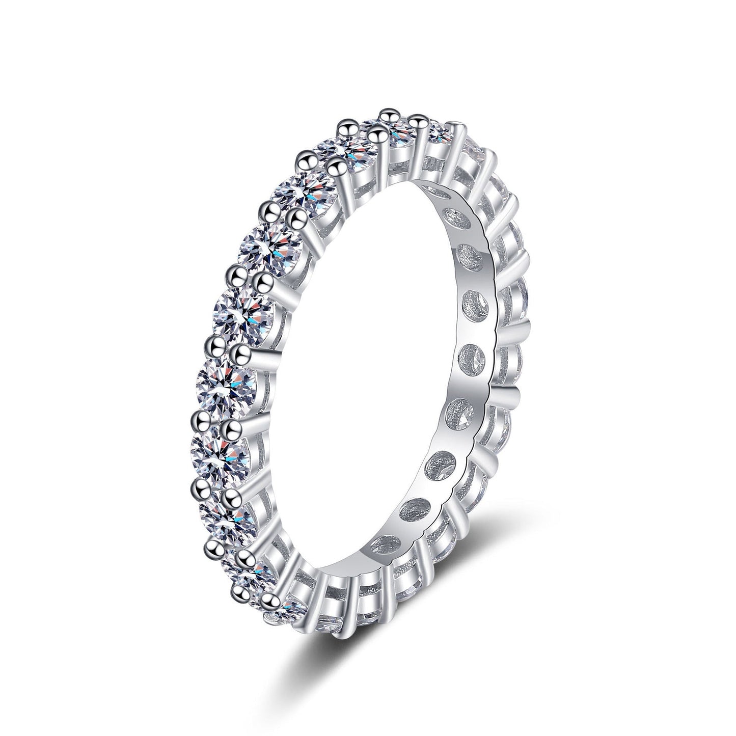 [Sophire]LUXURIOUS 2.2 CARAT FULL ETERNITY MOISSANITE RING