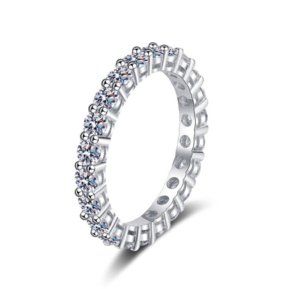 [Sophire]LUXURIOUS 2.2 CARAT FULL ETERNITY MOISSANITE RING