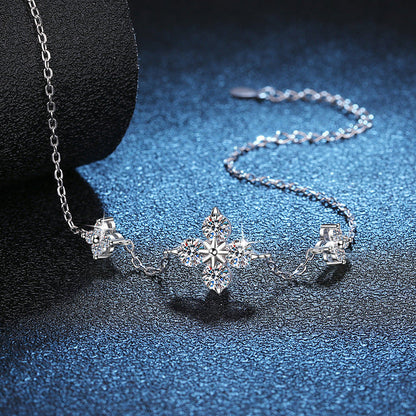 [Sophire]CLOVER LUCKY CHARM MOISSANITE BRACELET