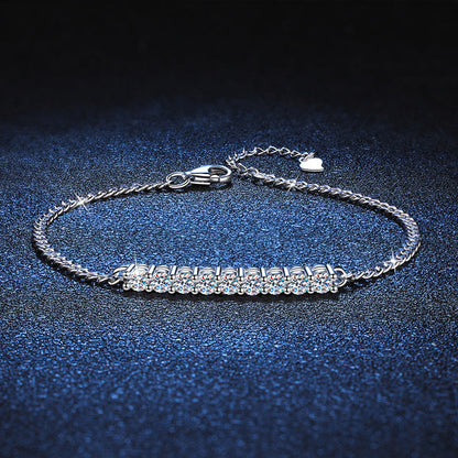 [Sophire]SMILING CURVE MOISSANITE BRACELET