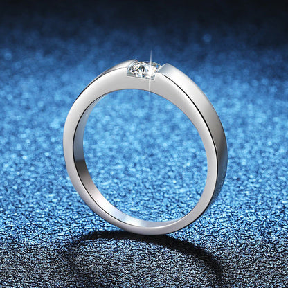 [Sophire]SLEEK MINIMALIST COUPLE'S MOISSANITE RING
