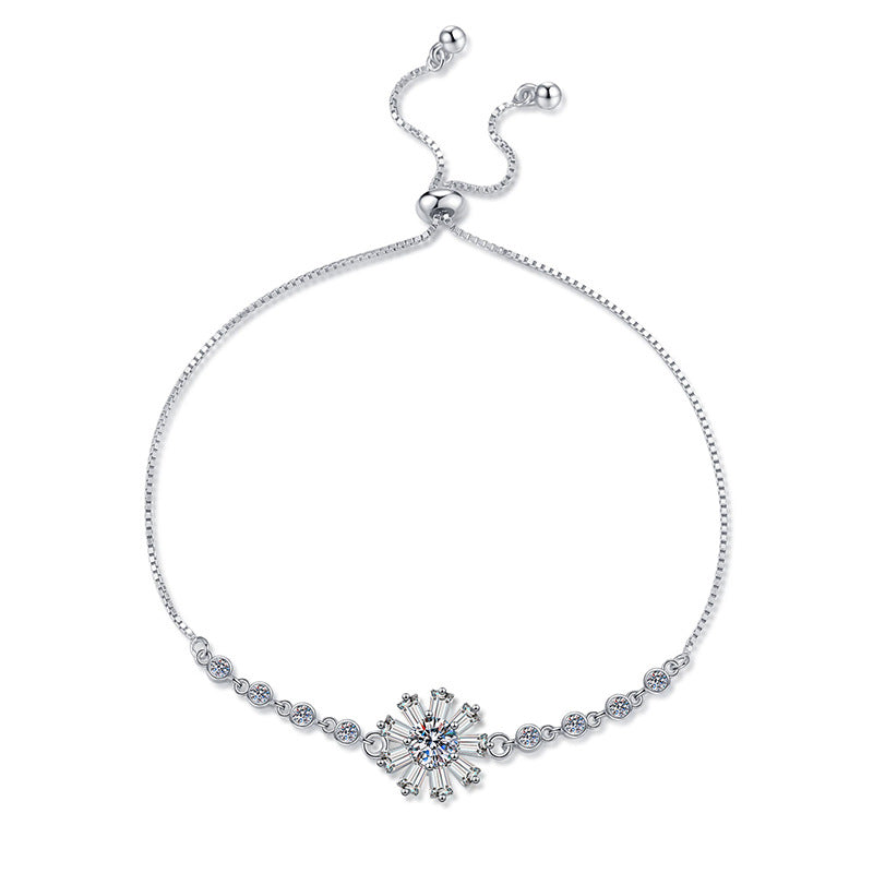 [Sophire]RADIANT ICY CRYSTAL SUNFLOWER MOISSANITE BRACELET