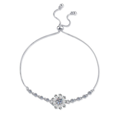 [Sophire]RADIANT ICY CRYSTAL SUNFLOWER MOISSANITE BRACELET