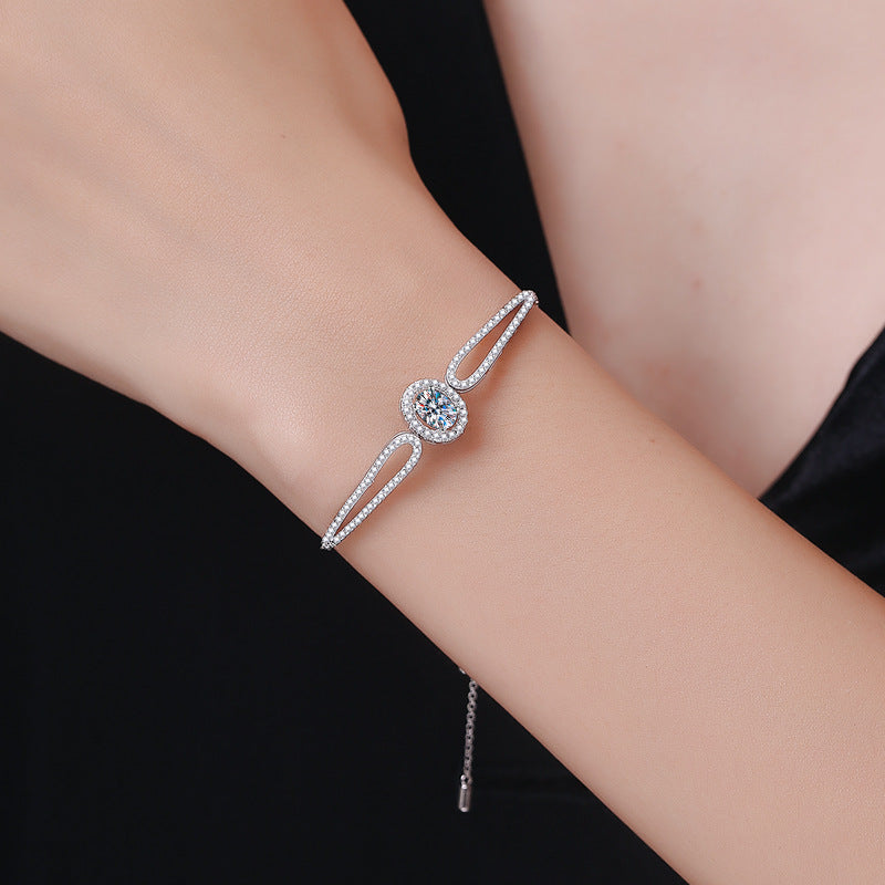 [Sophire]"PIGEON'S EGG" TEARDROP MOISSANITE BRACELET