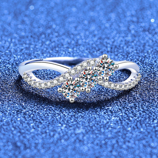 [Sophire]INTERTWINING LOVE MOISSANITE RING