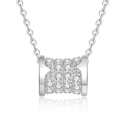 [Sophire]FULL-PAVE "HOURGLASS" MOISSANITE NECKLACE