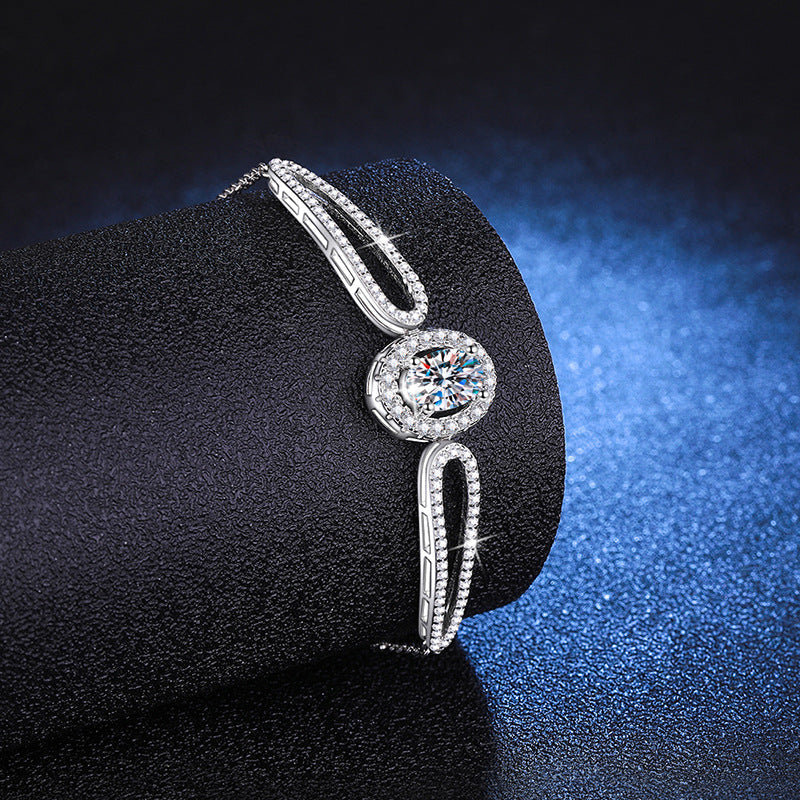 [Sophire]"PIGEON'S EGG" TEARDROP MOISSANITE BRACELET