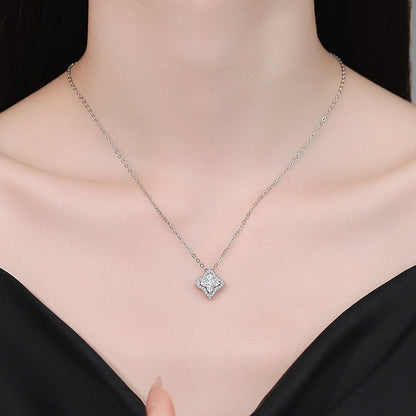 [Sophire]STAR-CLOVER MOISSANITE NECKLACE