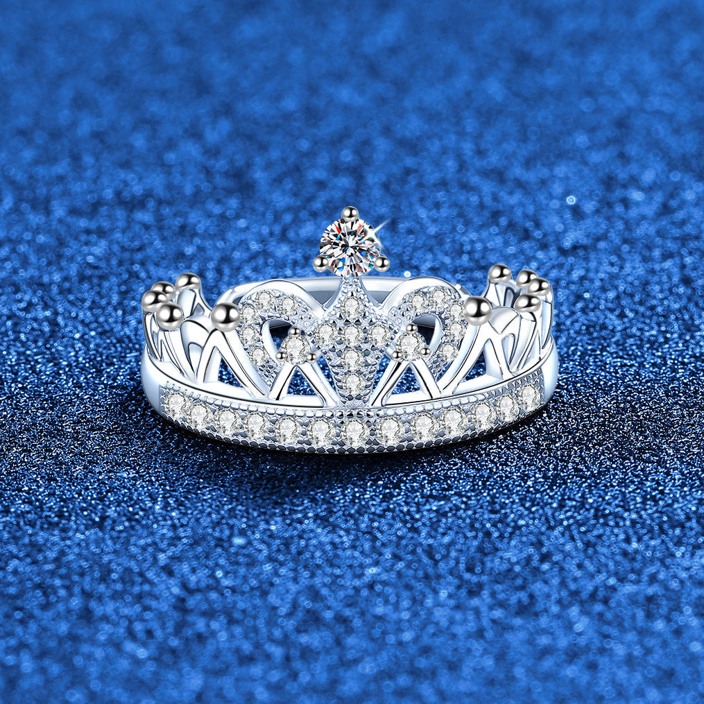 [Sophire]DREAMY CROWN MOISSANITE RING - 1.2CT ELEGANT PRINCESS STYLE
