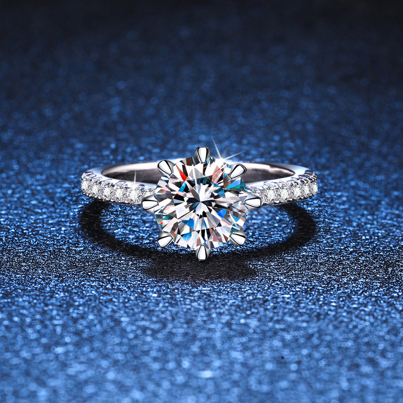 [Sophire]BOLD TIGER CLAW MOISSANITE ENGAGEMENT RING