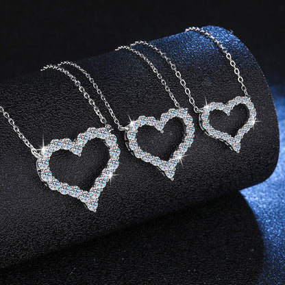 [Sophire]ROMANTIC HEART MOISSANITE PENDANT NECKLACE
