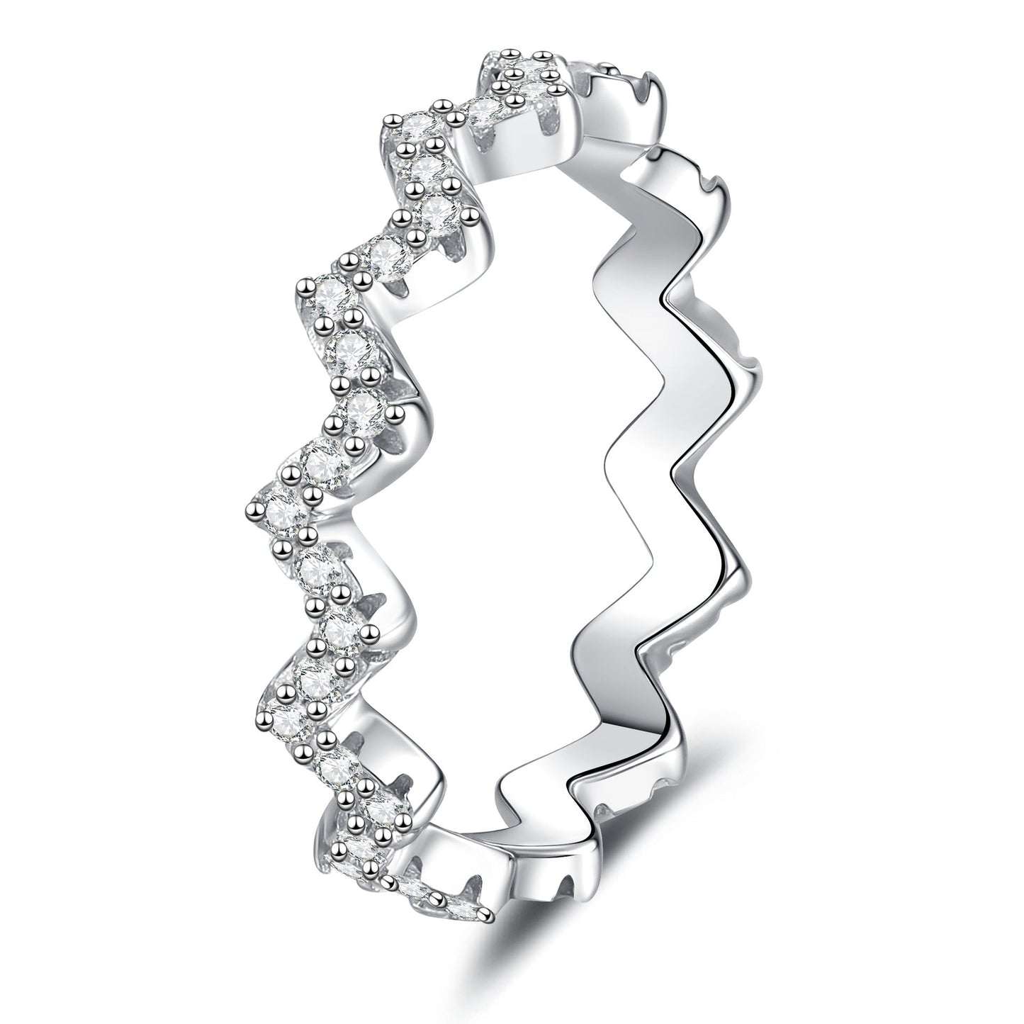 [Sophire]CHIC WAVY MOISSANITE ETERNITY RING