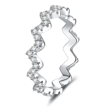 [Sophire]CHIC WAVY MOISSANITE ETERNITY RING