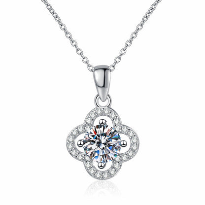 [Sophire]CLASSIC CLOVER MOISSANITE PENDANT NECKLACE