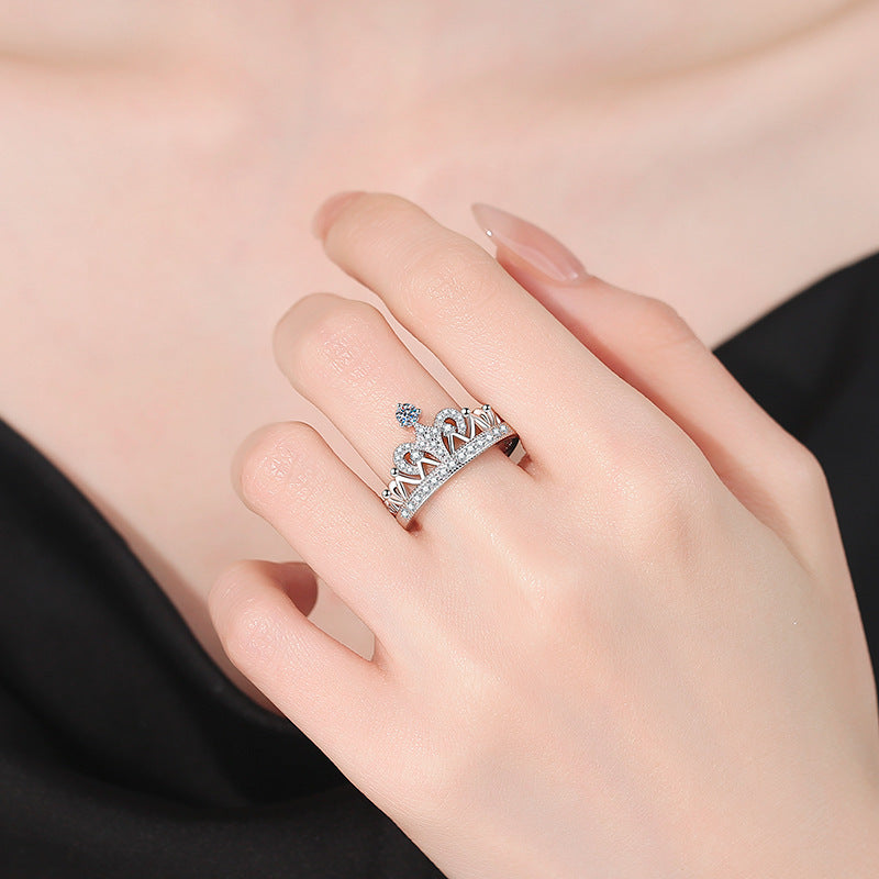 [Sophire]DREAMY CROWN MOISSANITE RING - 1.2CT ELEGANT PRINCESS STYLE