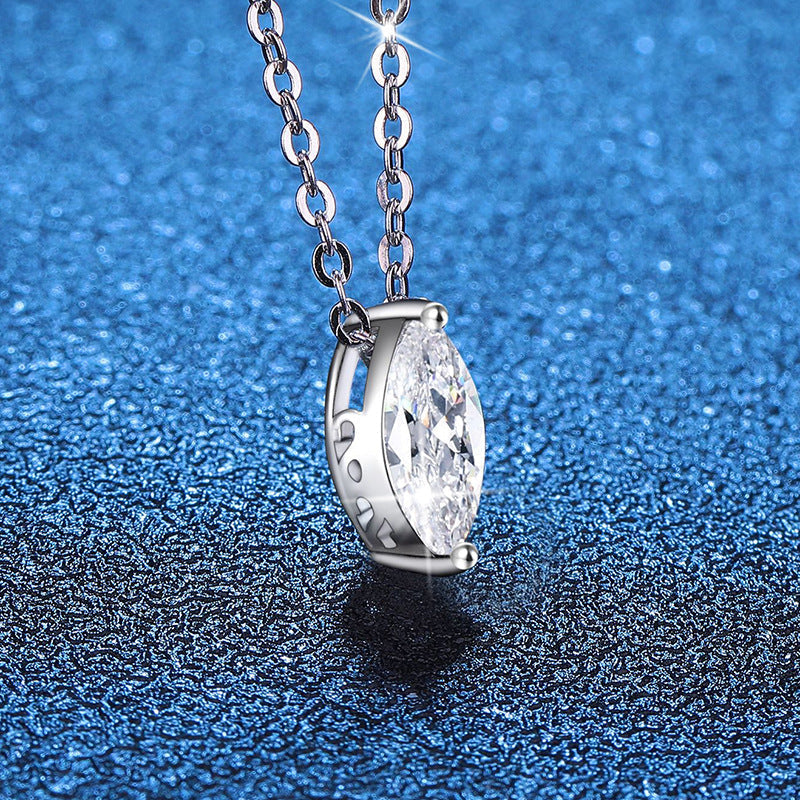 [Sophire]SOPHISTICATED MARQUISE-CUT MOISSANITE PENDANT NECKLACE