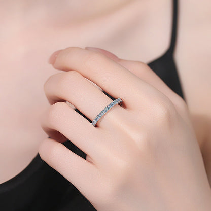 [Sophire]DAINTY 0.87CT FULL ETERNITY MOISSANITE RING