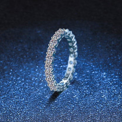 [Sophire]LUXURIOUS 2.2 CARAT FULL ETERNITY MOISSANITE RING