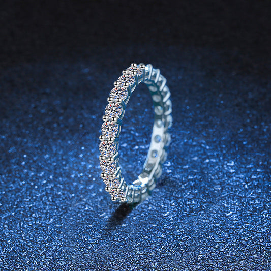 [Sophire]LUXURIOUS 2.2 CARAT FULL ETERNITY MOISSANITE RING