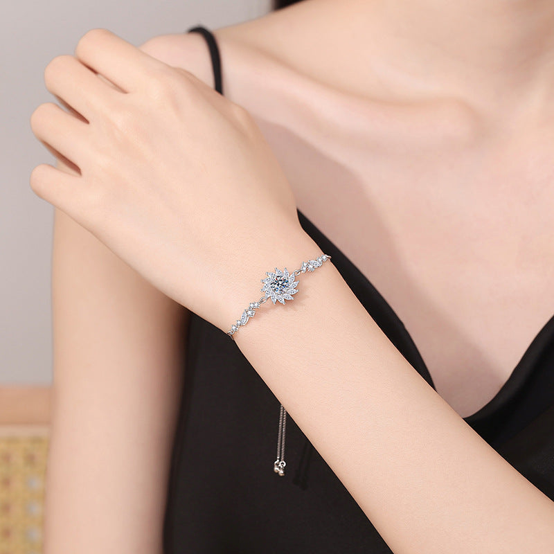 [Sophire]RADIANT SUNFLOWER MOISSANITE BRACELET