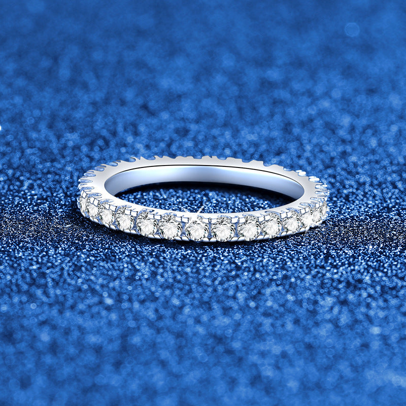 [Sophire]DAINTY 0.87CT FULL ETERNITY MOISSANITE RING