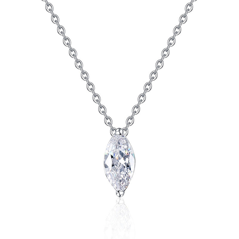 [Sophire]SOPHISTICATED MARQUISE-CUT MOISSANITE PENDANT NECKLACE