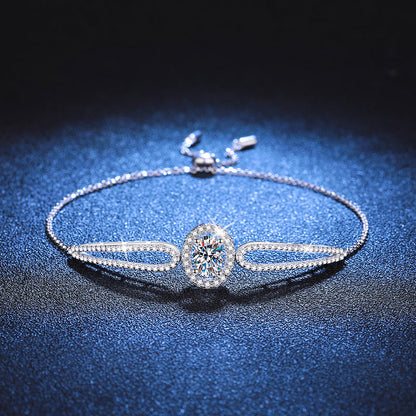 [Sophire]"PIGEON'S EGG" TEARDROP MOISSANITE BRACELET