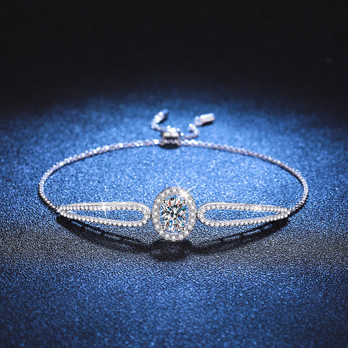 [Sophire]"PIGEON'S EGG" TEARDROP MOISSANITE BRACELET