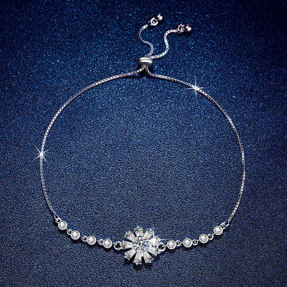 [Sophire]RADIANT ICY CRYSTAL SUNFLOWER MOISSANITE BRACELET