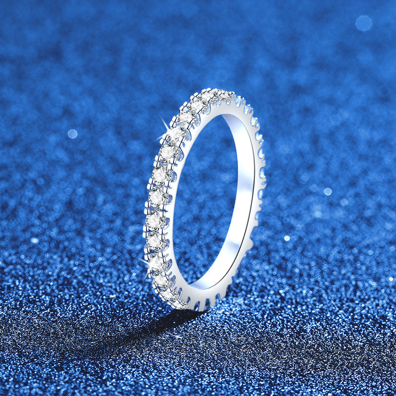 [Sophire]DAINTY 0.87CT FULL ETERNITY MOISSANITE RING