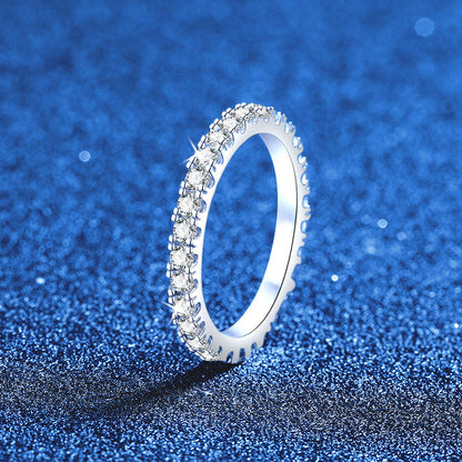 [Sophire]DAINTY 0.87CT FULL ETERNITY MOISSANITE RING