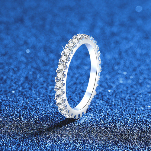 [Sophire]DAINTY 0.87CT FULL ETERNITY MOISSANITE RING
