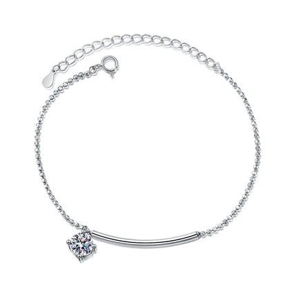 [Sophire]ELEGANT HALF-MOON CURVE MOISSANITE BRACELET