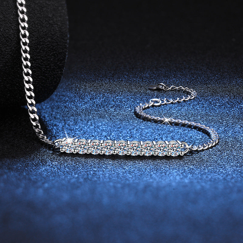 [Sophire]SMILING CURVE MOISSANITE BRACELET
