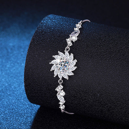 [Sophire]RADIANT SUNFLOWER MOISSANITE BRACELET