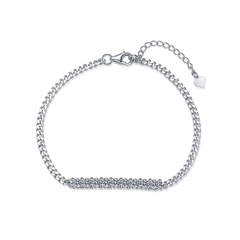 [Sophire]SMILING CURVE MOISSANITE BRACELET