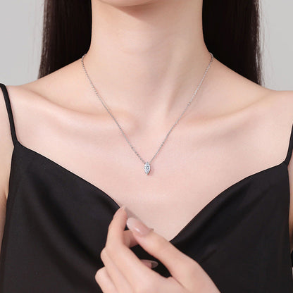 [Sophire]SOPHISTICATED MARQUISE-CUT MOISSANITE PENDANT NECKLACE