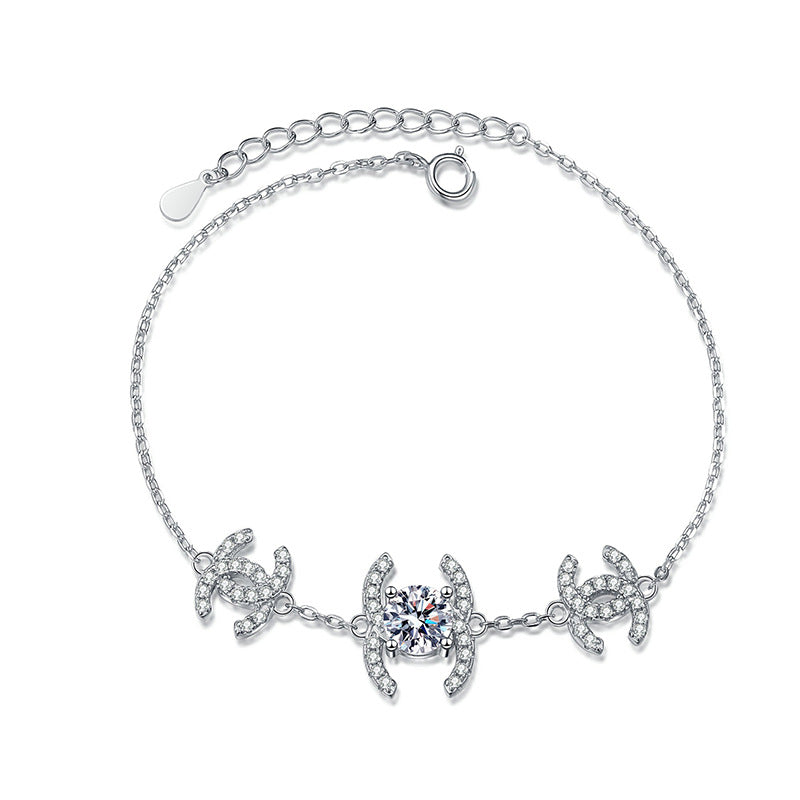 [Sophire]CLASSIC INTERLOCKING MOISSANITE BRACELET