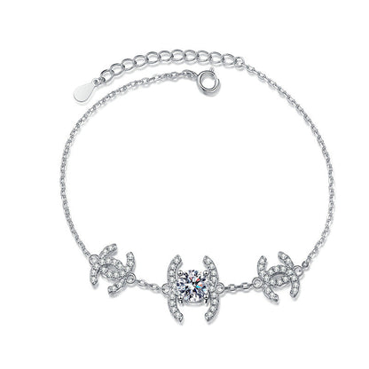 [Sophire]CLASSIC INTERLOCKING MOISSANITE BRACELET