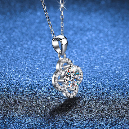 [Sophire]CLASSIC CLOVER MOISSANITE PENDANT NECKLACE