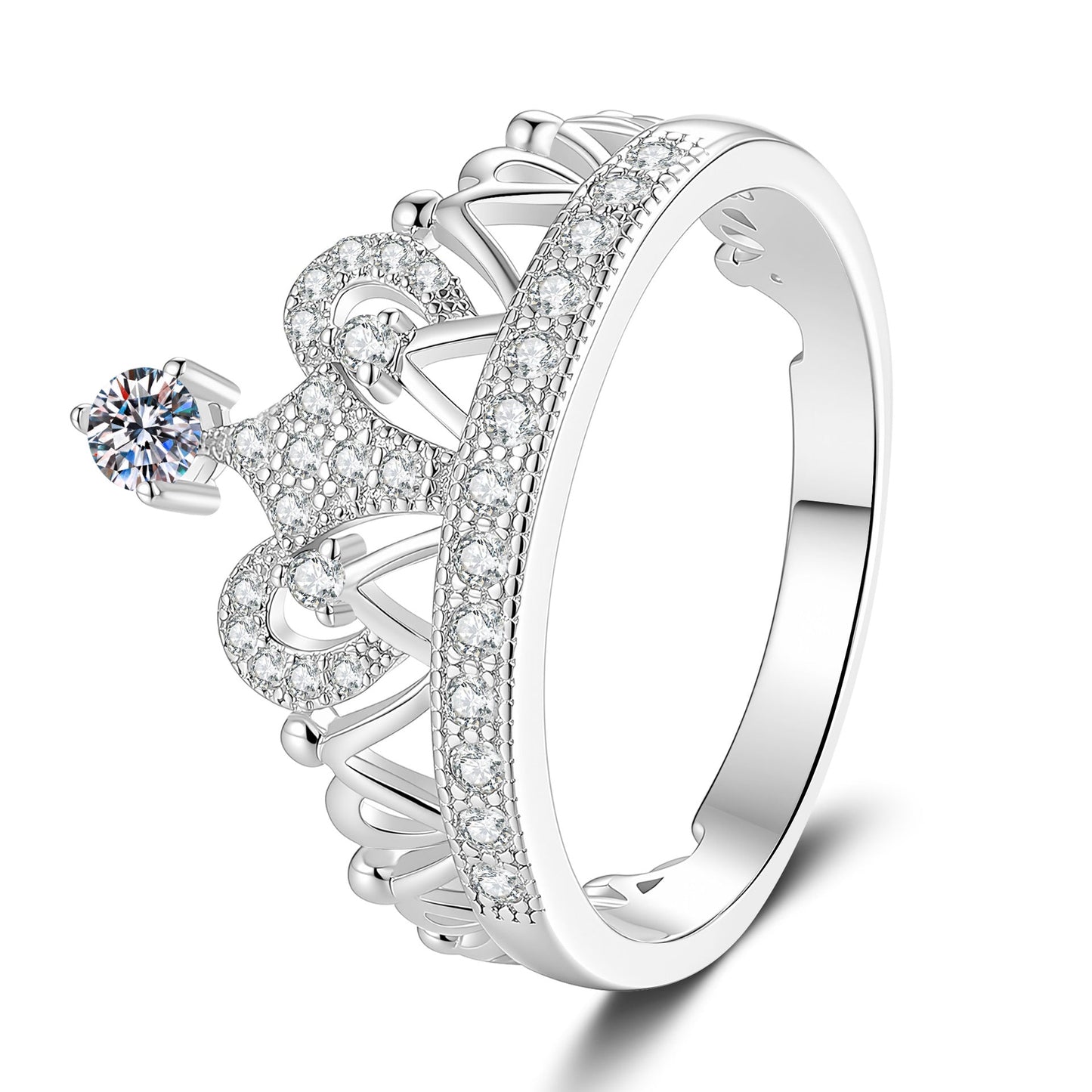 [Sophire]DREAMY CROWN MOISSANITE RING - 1.2CT ELEGANT PRINCESS STYLE