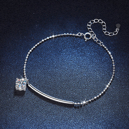 [Sophire]ELEGANT HALF-MOON CURVE MOISSANITE BRACELET